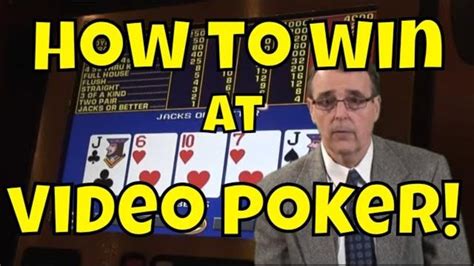 how to win video poker